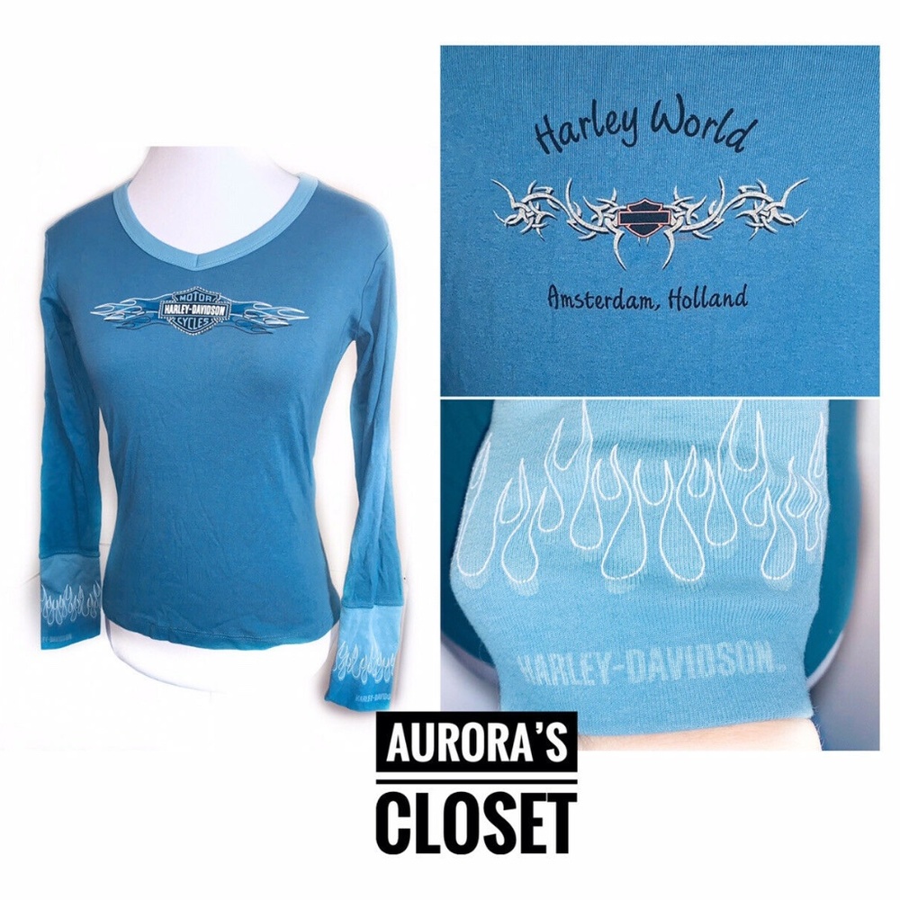 Harley Davidson S Blue Long Sleeve Amsterdam